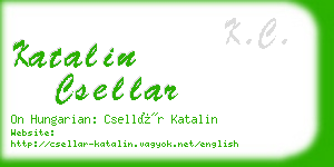 katalin csellar business card